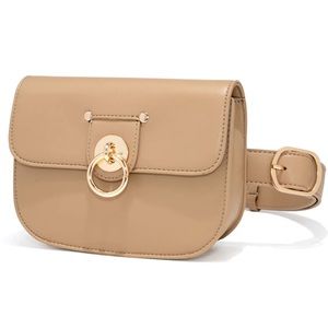 Urban Expressions Neutral Faux Leather Belt Bag